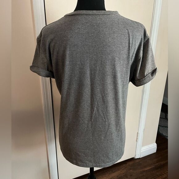 Unbranded Grey Tee with Patriotic Heart Design size S - Picture 2 of 5